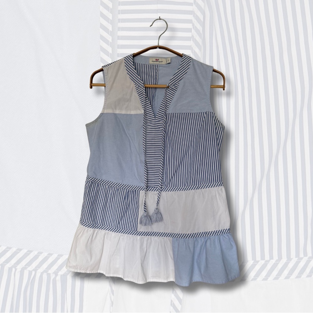 Vineyard Vines Blue and White Striped Top